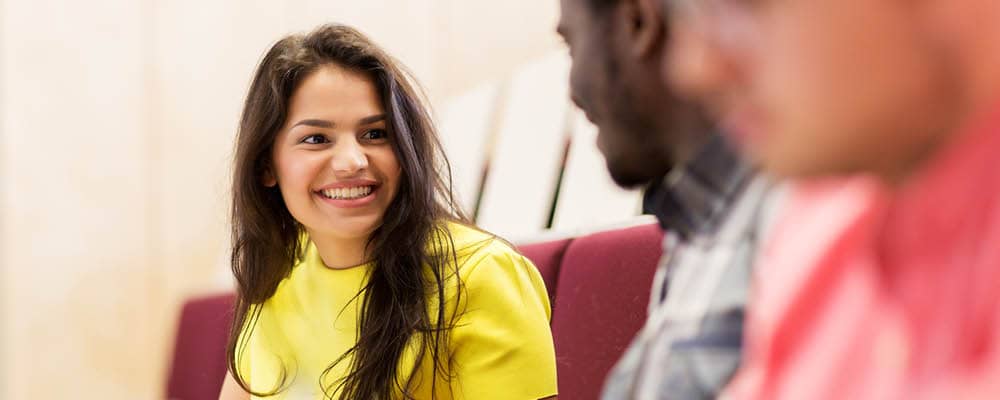 An FLCC student visiting the Center for Student Well-Being.